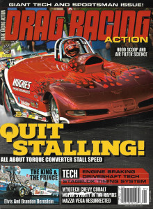 DRAG RACING ACTION 2008 JAN - HOOD SCOOPS/AIR FILTERS, TORQUE CONVERTER STALL